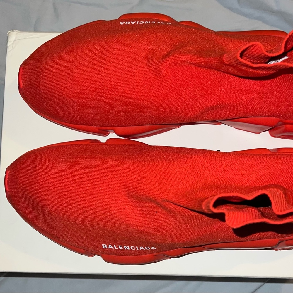 BALENCIAGA Speed High Trainers Red Slip-On, 530353W05G0